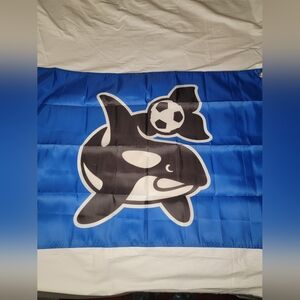 Seattle Sounders FC Blue Orca Fabric Poster 23"x35" Inches New MLS Soccer